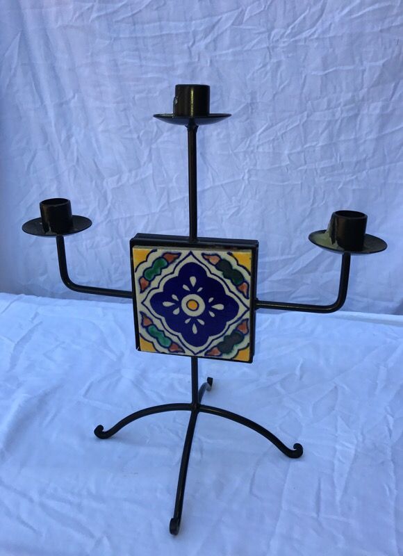 Wrought Iron Candle Holder