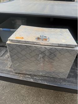 Used metal storage box