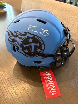 Taylor Lewan Signed Tennessee Titans Riddell Speed Authentic Full-Size Rave Helmet – Beckett Witnessed