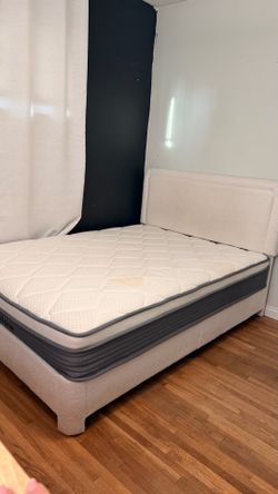 Twin bed frame and mattress
