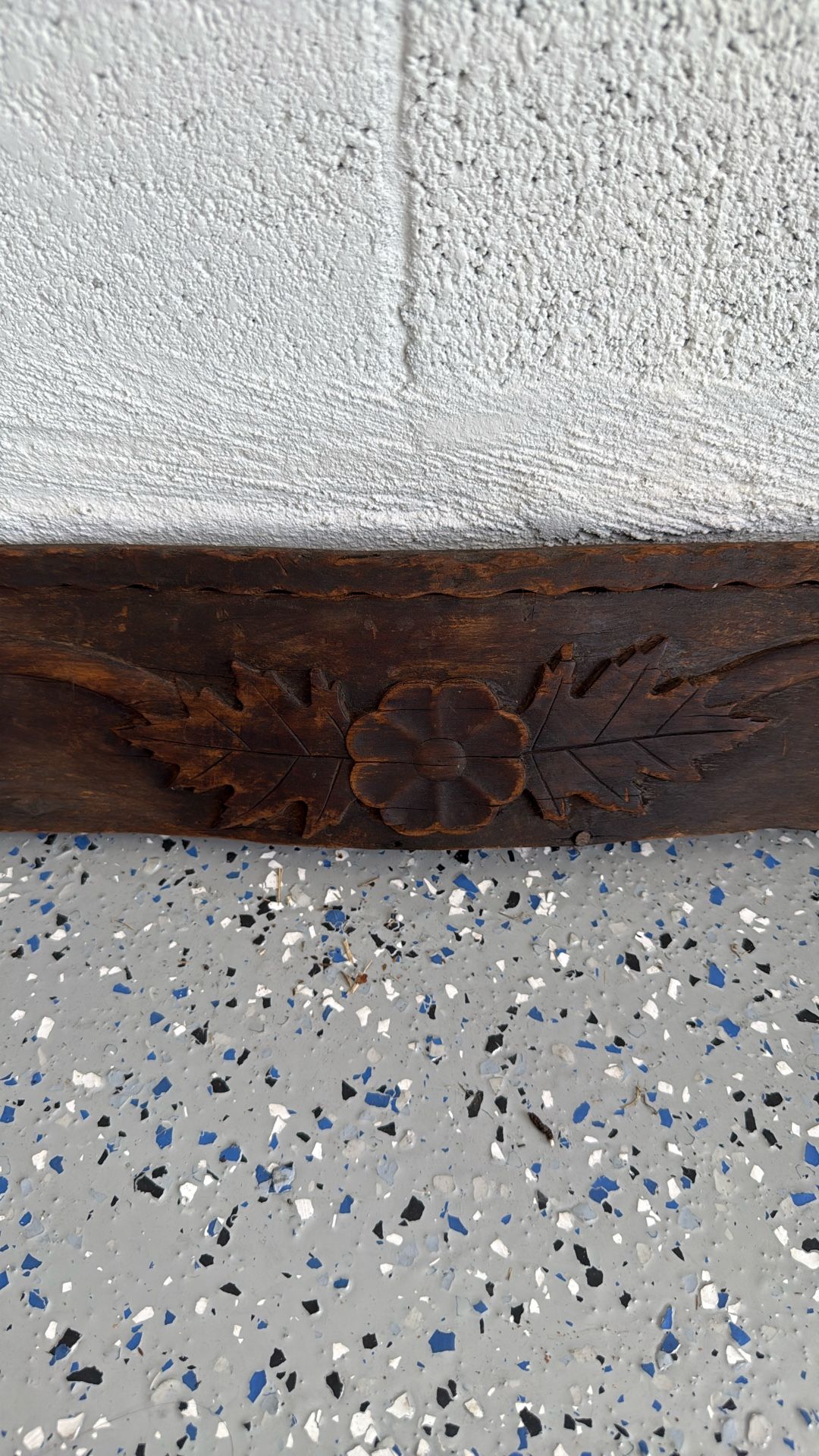 Antique Carved Wooden Plaque