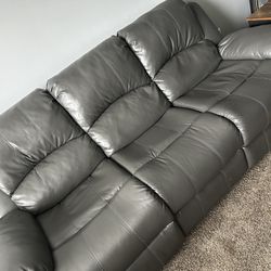 Zeilin 83” Vegan Leather Reclining Sofa By Red Barron Studio