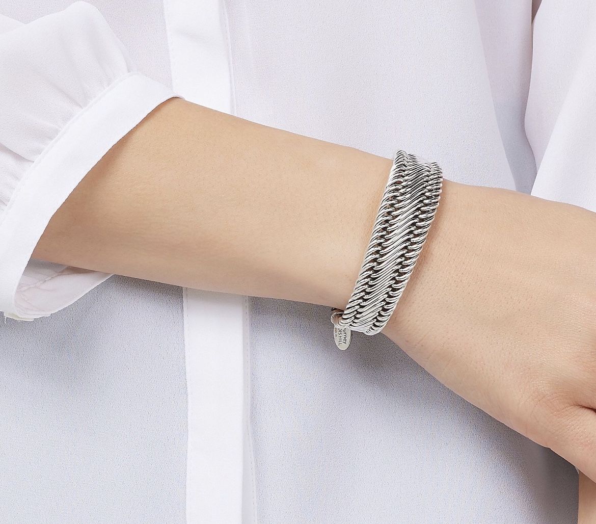 Lois Hill Tapered Sterling Silver Bracelet 41.0g