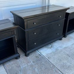 Restoration Hardware St. James Dresser And Two Nightstands.