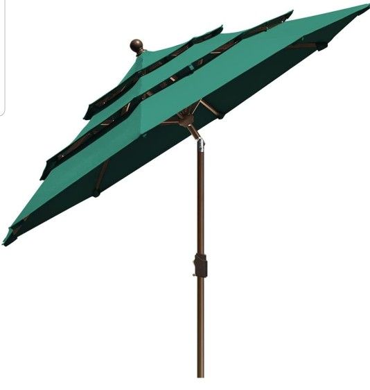 eliteshade patio umbrella USA 10-Year-Non-Fading 9Ft Market Umbrella, UPF 50+ UV Protection Performance Sun Umbrella, Heavy Duty Commercial Grade Outdoor Table with Crank & Tilt, Windproof Vented Top for Garden company leisure area EliteShade Classic 9ft Patio Market