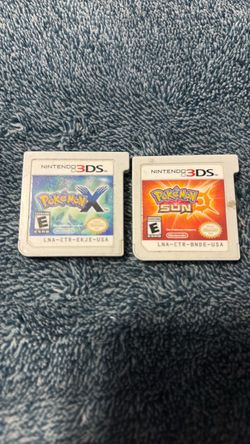 3ds Pokémon Sun & Pokémon X games