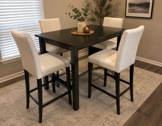 5-Piece Counter Height Dining Set – Table + 4 Chairs