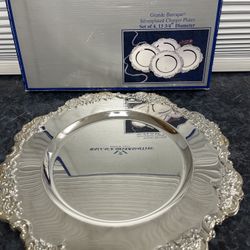 Vintage Wallace SilversmithGrande Baroque Silverplated Charger Plates SET OF 6pc., 13 3/4" Diameter