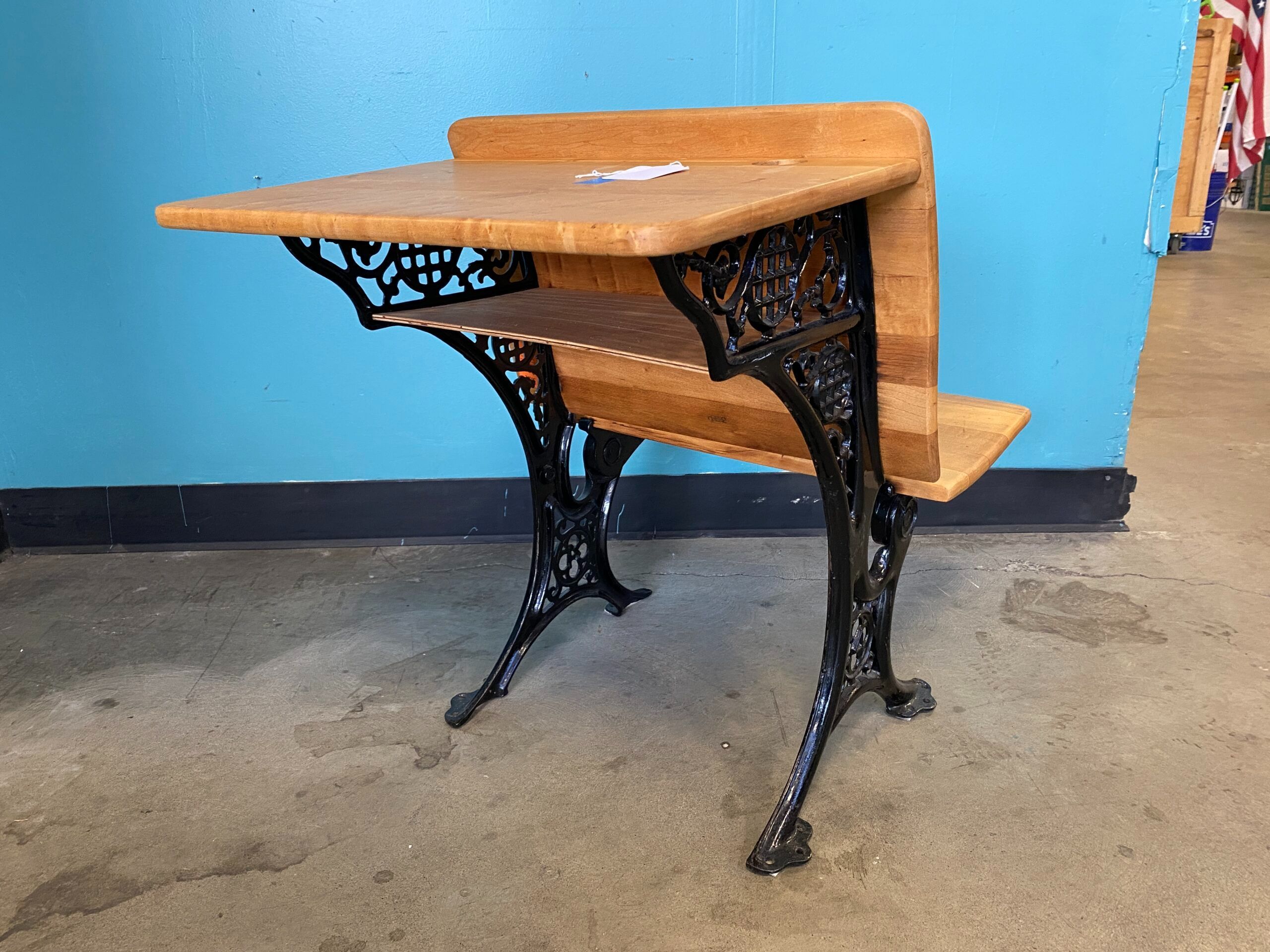 Vintage Cast Iron Primary School Desk