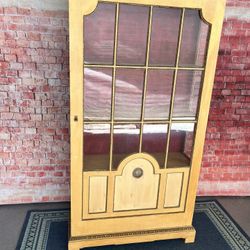 Tall Display Cabinet Shelves Glass Door With Lock