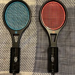 Nintendo switch headphones and tennis rackets