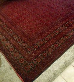 GENUINE classic Afghan handwoven 99" x 131" (made in Afghanistan) wool carpet