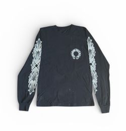 Chrome Hearts Horseshoe Floral Long Sleeve Pocket T-Shirt black