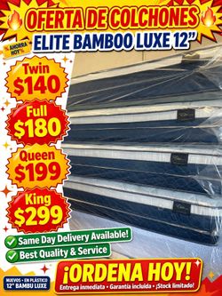Elite Bamboo Luxe 12" Mattress full Size