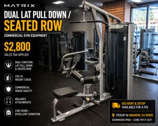 Matrix Dual Lat Pulldown / Seated Row | Commercial Gym Equipment
