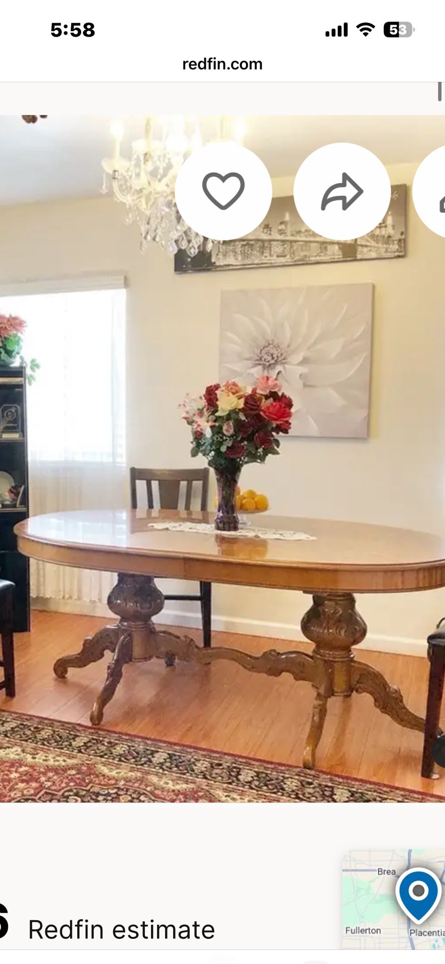 Table big for 8 chair 380$ for dining room