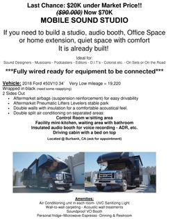Mobile Sound Studio or office space