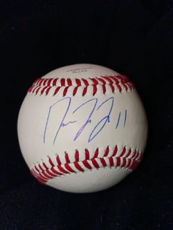 Jose Ramirez signed autograph baseball Cleveland Guardians Indians
