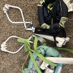 2 Baby Door Jumpers + 2 Baby Carriers 