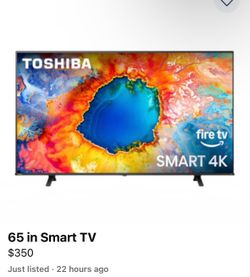 Like-NEW 65in Toshiba Smart TV