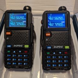 2 Baofeng GMRS 5RM, CUSTOM PROGRAMMED AIR-BAND 1000 CHANNELS NOAA WEATHER 