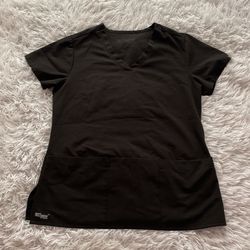 Medium Black Scrub Top