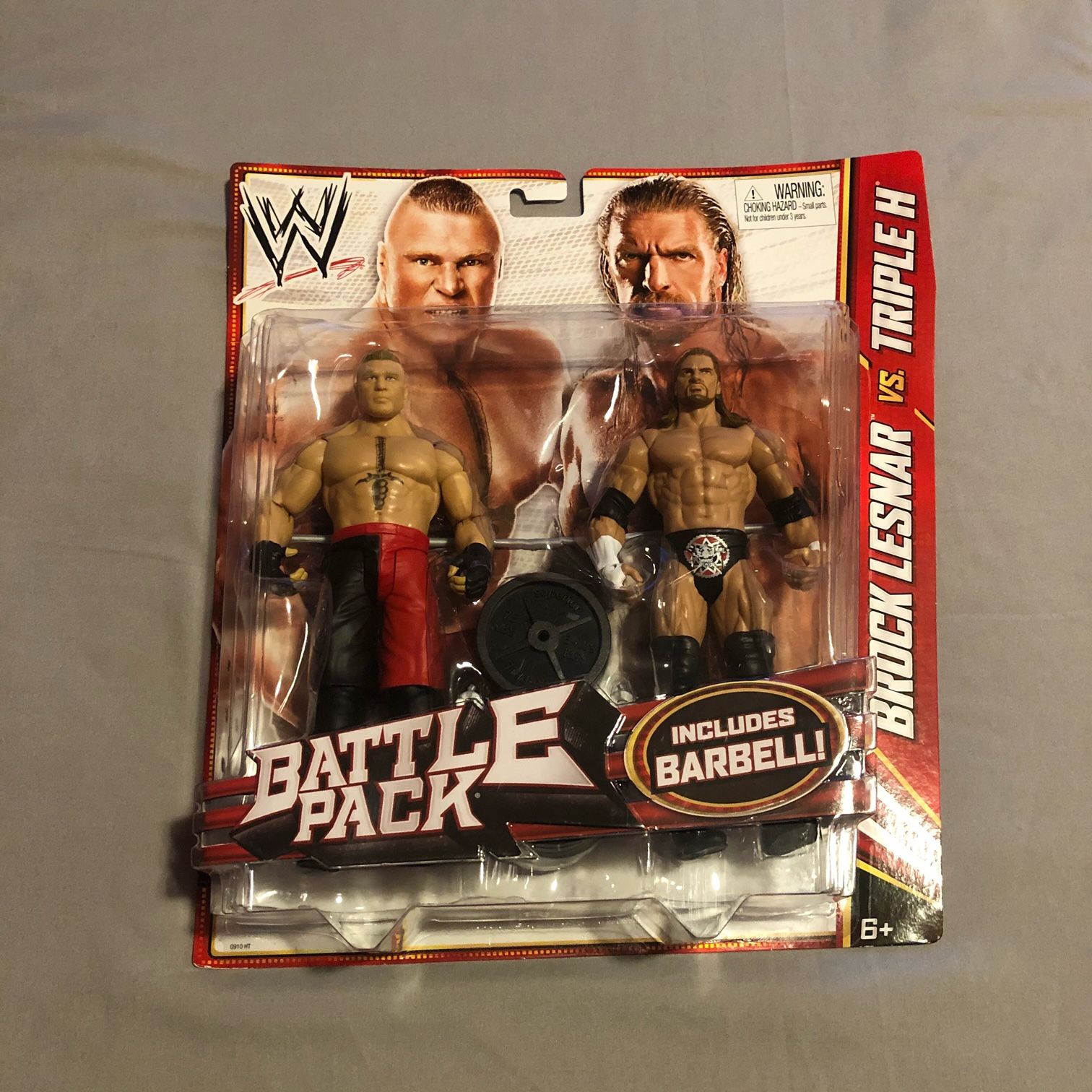 WWE Battle Pack Brock Lesnar & Triple H Limited Edition Two Figure Set Including Barbell