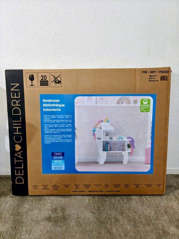 Delta Children Unicorn Bookcase ( Brand New With warranty)