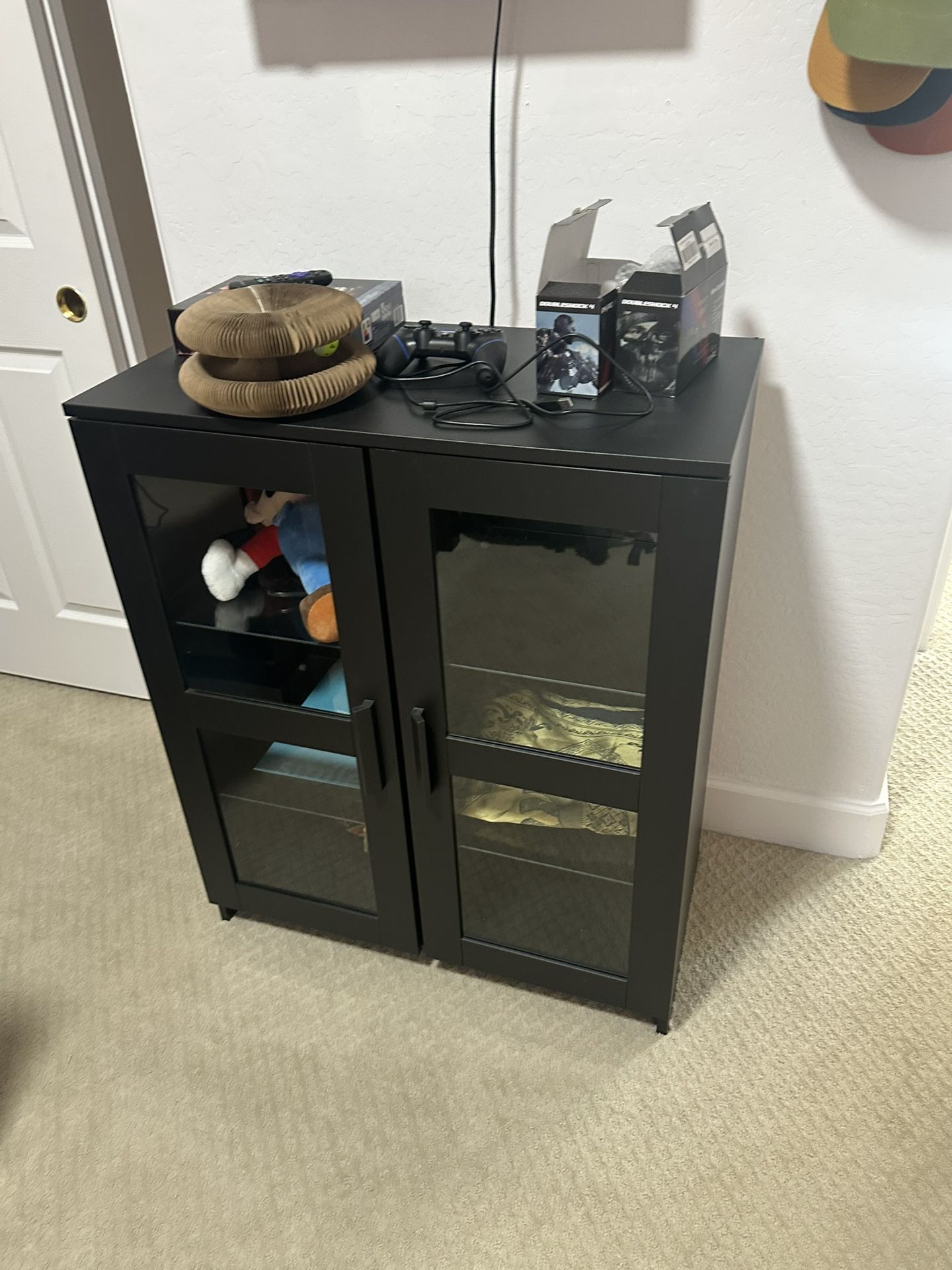 Black Cabinet With Windows