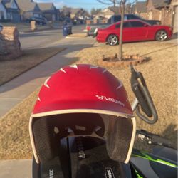 Boombah Batting Helmet-Red/white