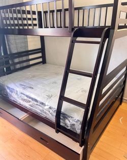 Litera Twin Y Full Size Nueva En Su Caja  Incluye Colchones Y Cajones 