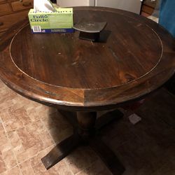 Kitchen Table Oak Wood Cover Crack In Middle 