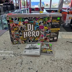 DJ Hero game setup for the Wii console SEE DETAILS 