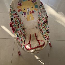 Bright Starts Playful Pinwheels Portable Baby Bouncer with Vibrating Infant Seat, 0-6 Months (Unisex)