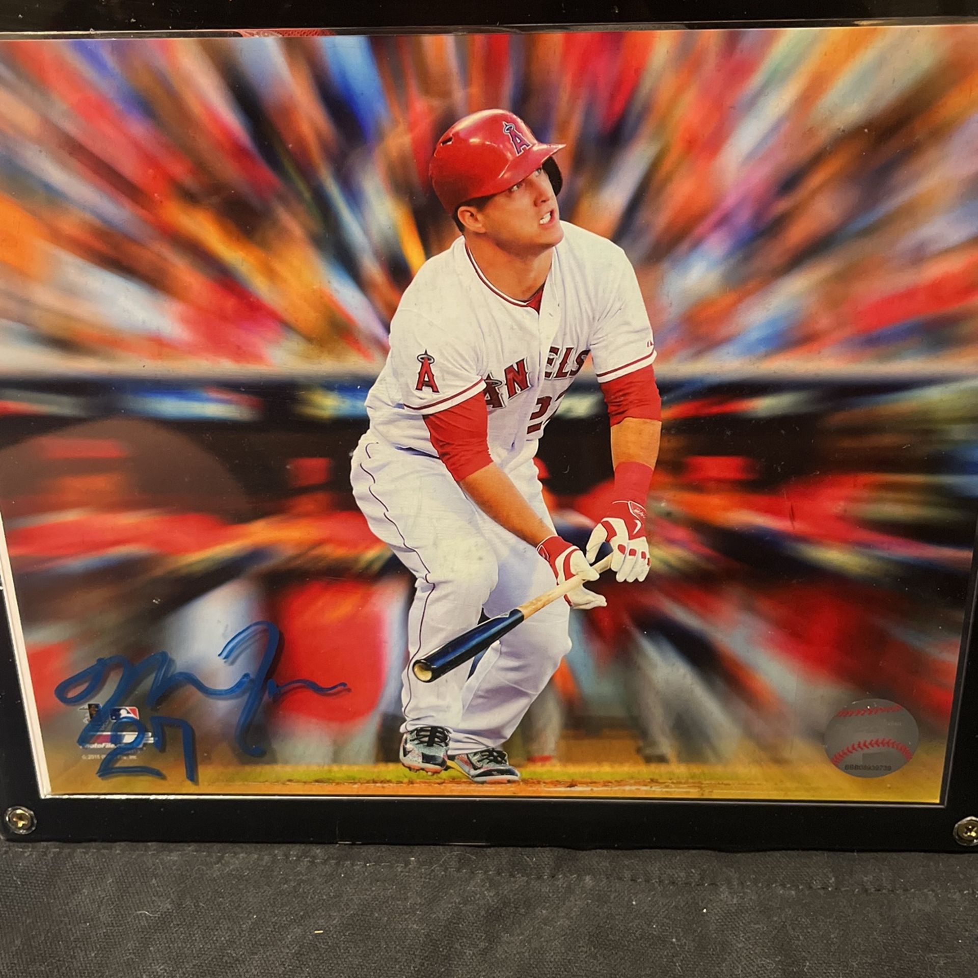 Mike Trout Signed Plaque 