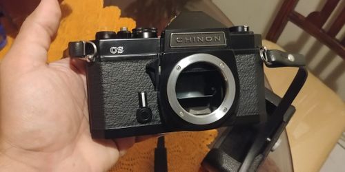 Vintage Black Chinon CS 35mm Film Camera Body & Tele Converter