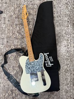 White Legacy Tele-Style Electric Guitar + Bag & Strap