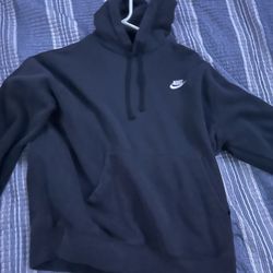 nike hoodie black size medium