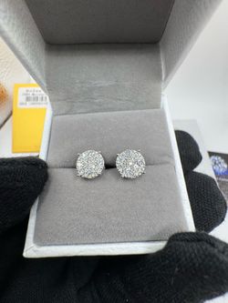 S925 silver moissanite earrings VVS1 GRA certified