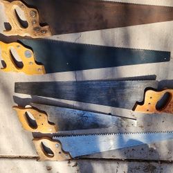6 Hand Saws. Disston, Stanley PSC And Others