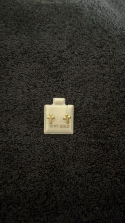Cross 10k Gold Earrings