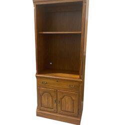 Vintage Solid Wood Book Shelf Cabinet Media Center 