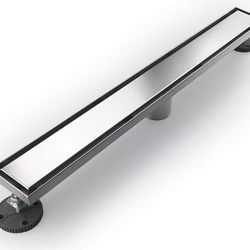 (New in Box)
Neodrain 32-Inch Linear Shower Drain- with 2-in-1 Flat & Tile Insert Cover, 304 Stainless Steel Rectangle Shower Floor Drain,Floor Shower