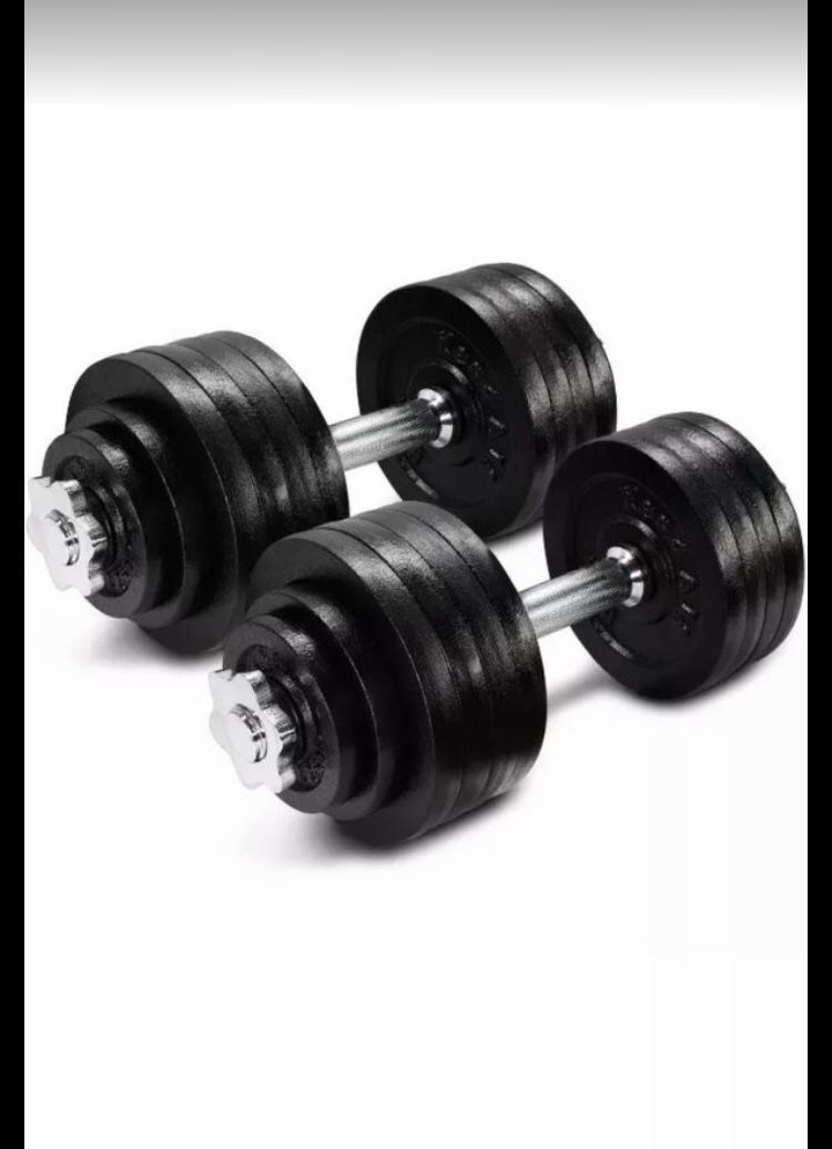 105 LBS Adjustable Dumbbells Fitness Weight Set Gym (Each 52.5lb)