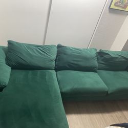 Green Velvet Couch