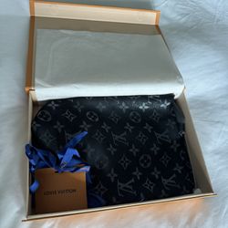 Louis Vuitton Red and Blue Twilly Scarf With Box For Sale at 1stDibs