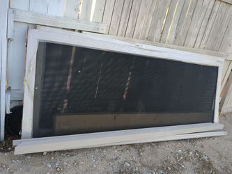 Sliding aluminum doors 8ft by 3 and 1/2