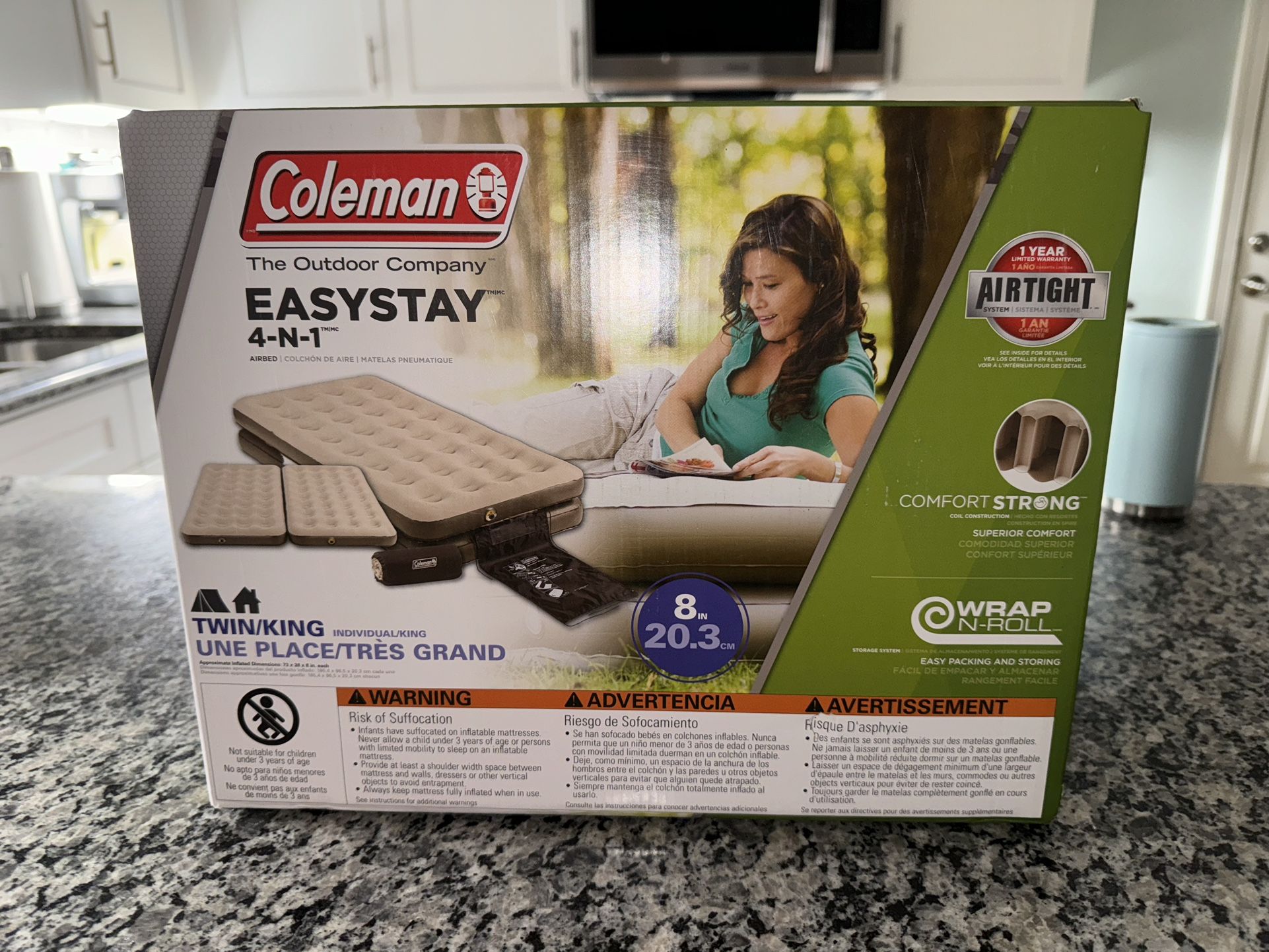Coleman 4-In-1 Twin/King Air Mattress