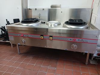 Commercial Brand New 2 Burner Wok Stove