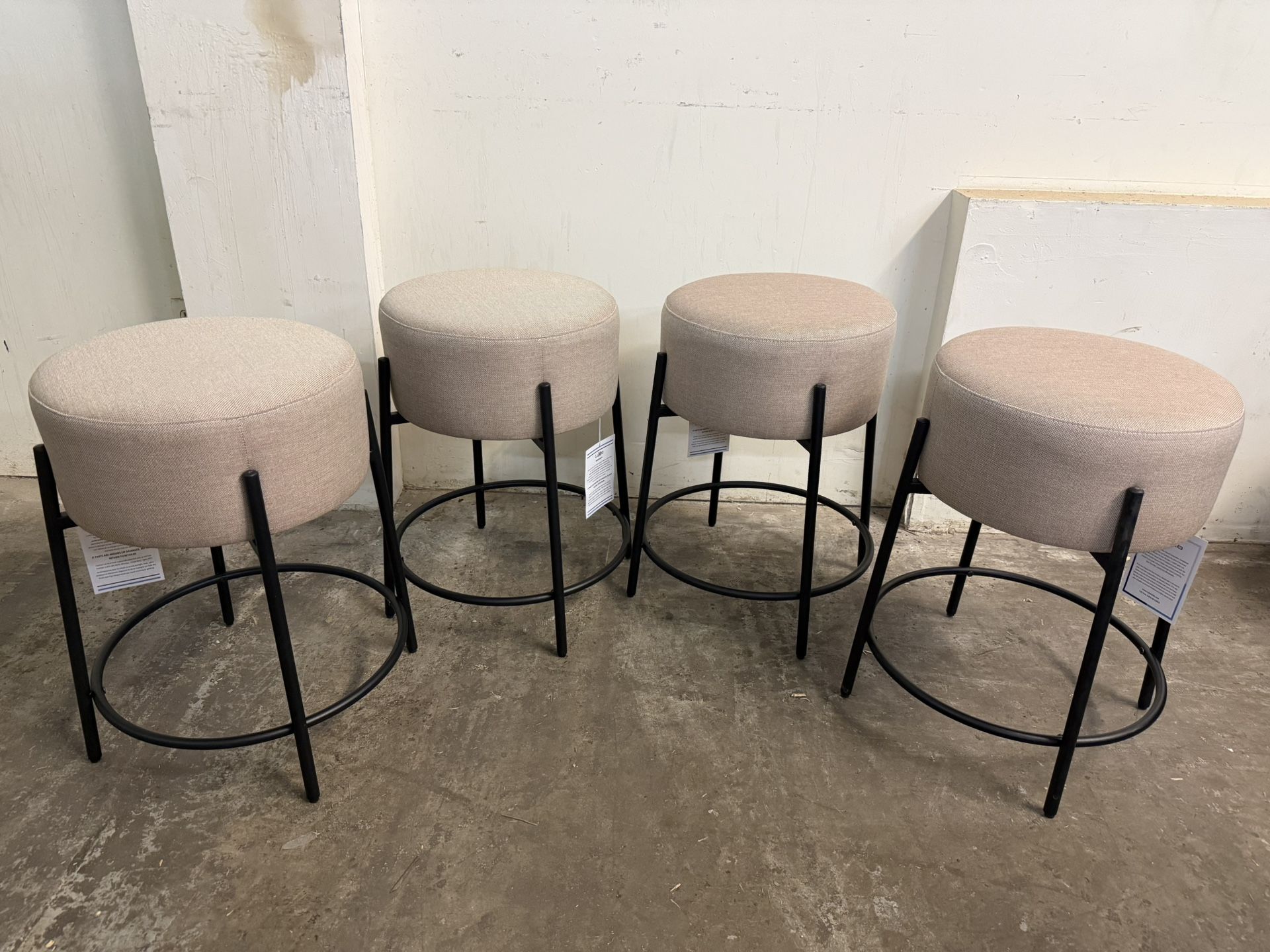 Backless Beige Bar Stools
